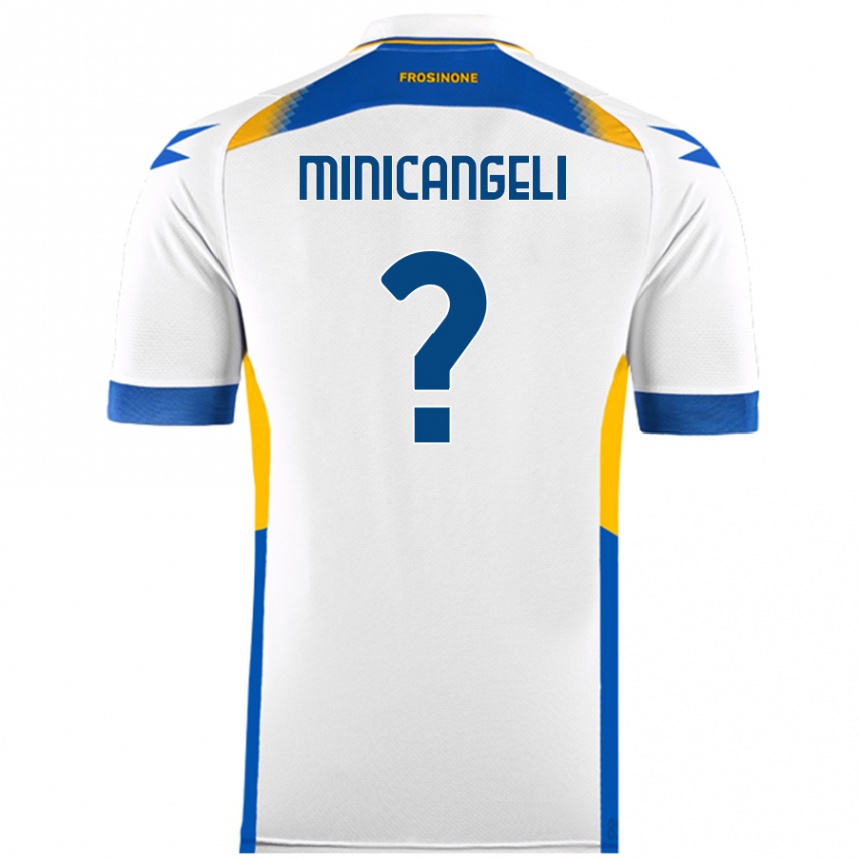 Enfant Football Maillot Francesco Minicangeli #0 Blanc Tenues Extérieur 2024/25 Canada