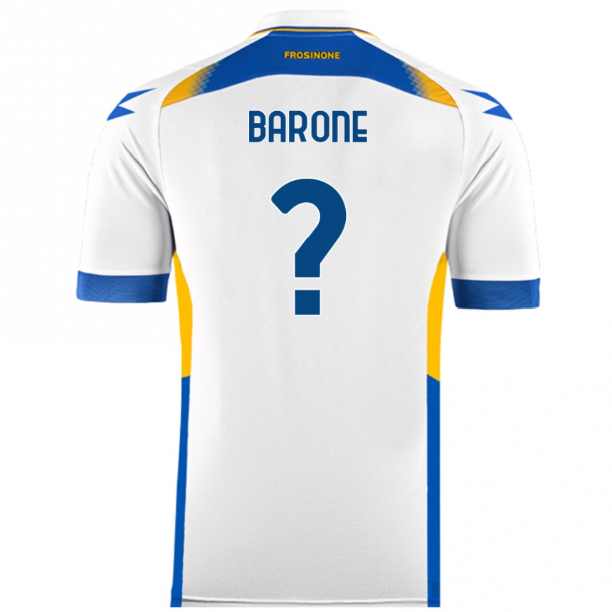 Enfant Football Maillot Filippo Barone #0 Blanc Tenues Extérieur 2024/25 Canada