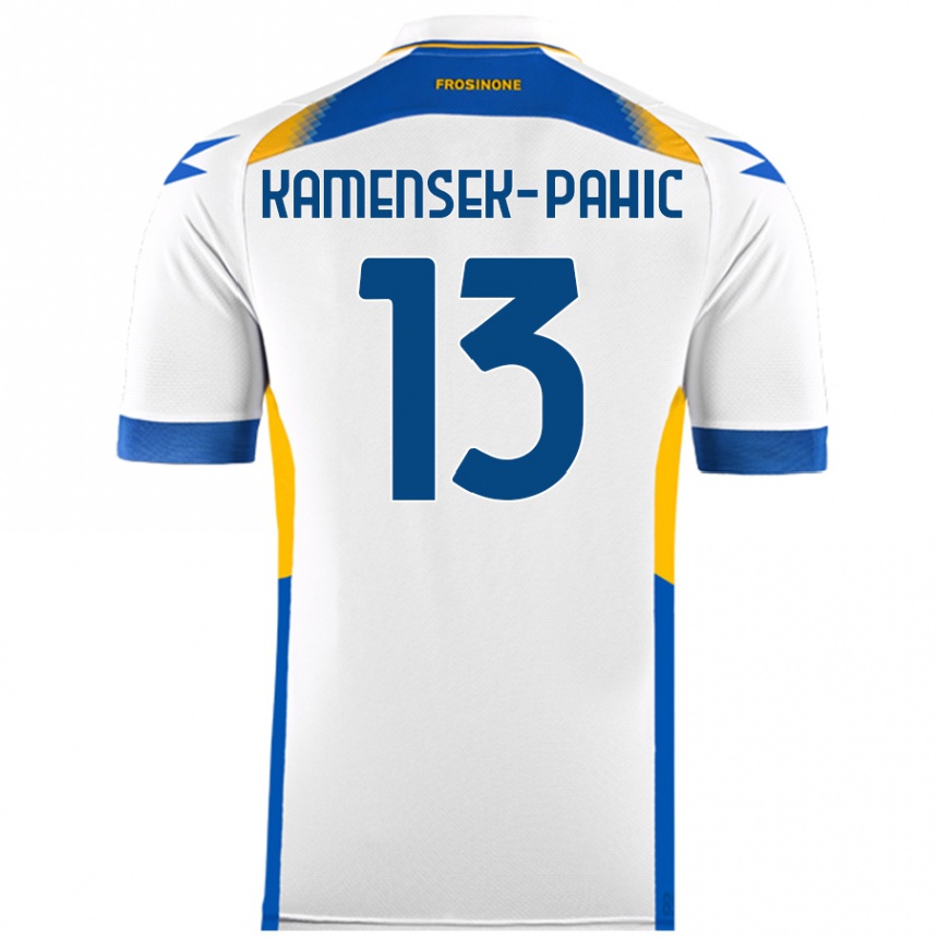 Enfant Football Maillot Matjaz Kamensek-Pahic #13 Blanc Tenues Extérieur 2024/25 Canada