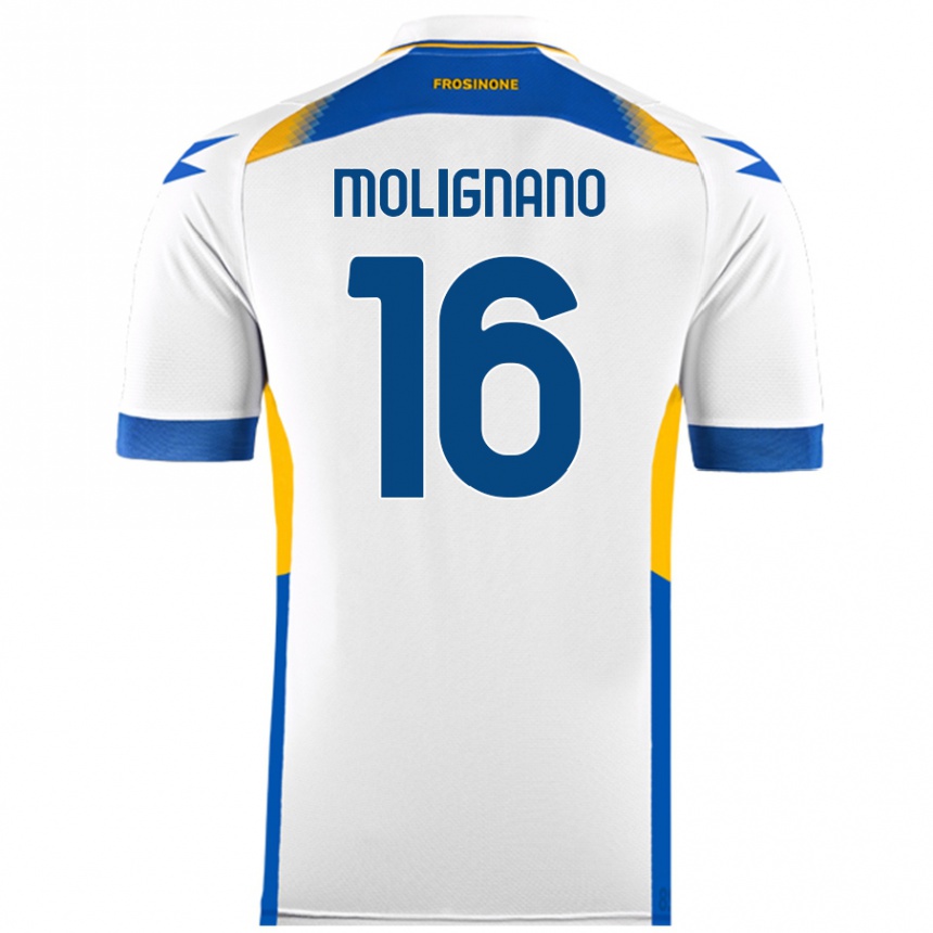 Enfant Football Maillot Gaetano Molignano #16 Blanc Tenues Extérieur 2024/25 Canada