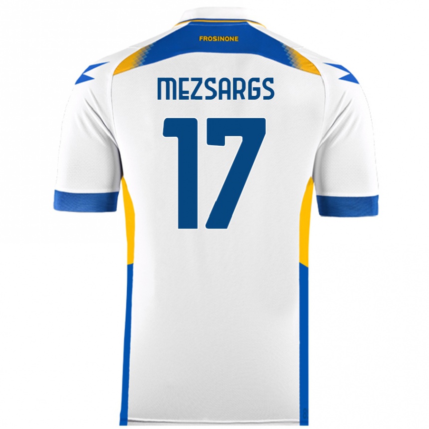 Enfant Football Maillot Kristians Mezsargs #17 Blanc Tenues Extérieur 2024/25 Canada