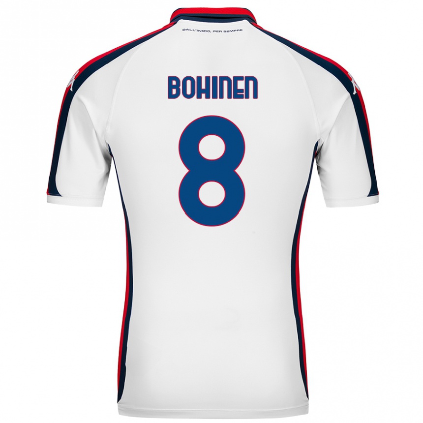 Kids Football Emil Bohinen #8 White Away Jersey 2024/25 T-Shirt Canada