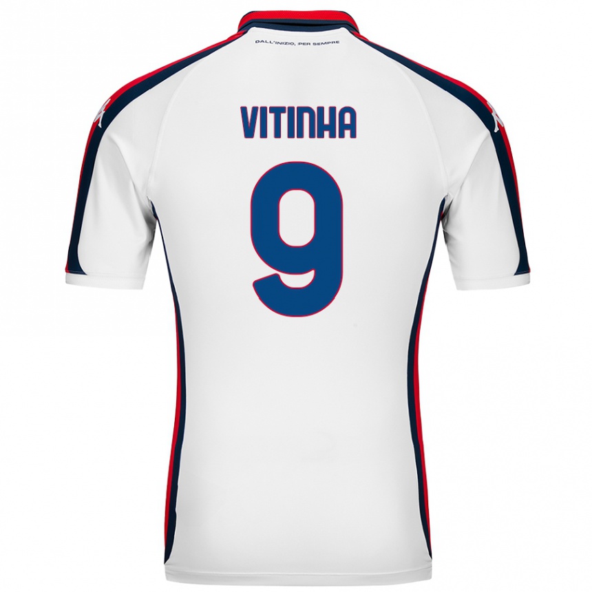 Kids Football Vitinha #9 White Away Jersey 2024/25 T-Shirt Canada