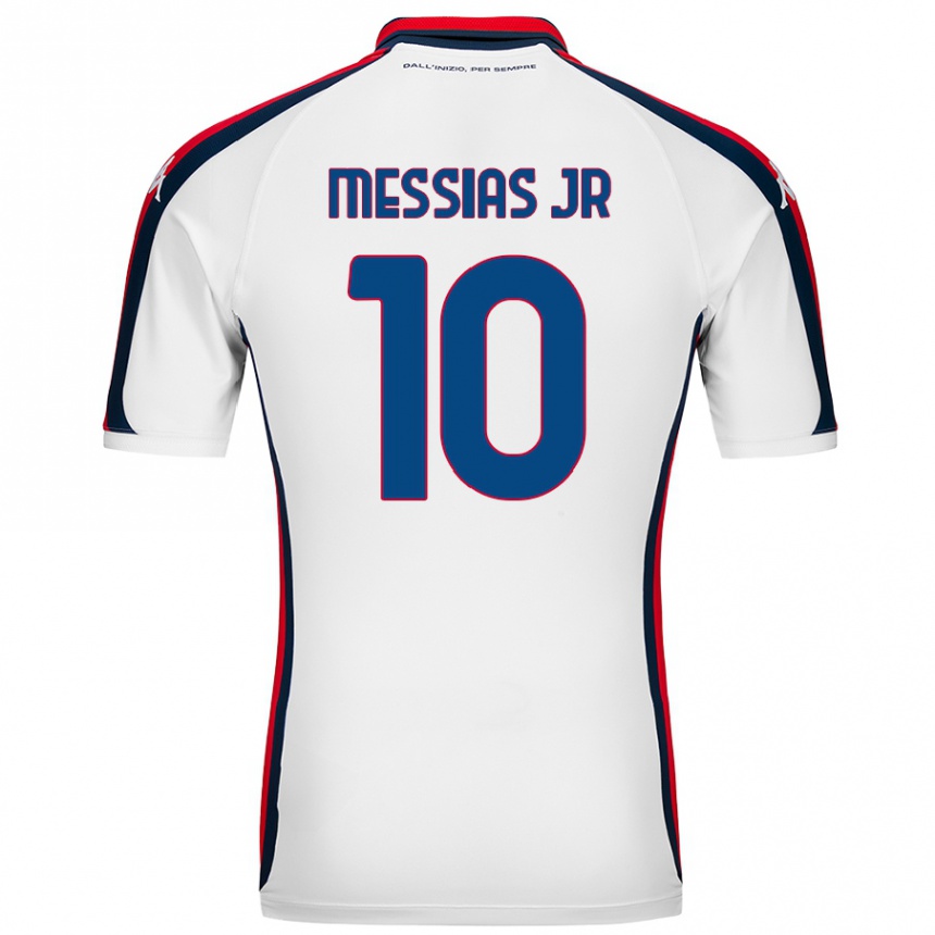 Kids Football Junior Messias #10 White Away Jersey 2024/25 T-Shirt Canada