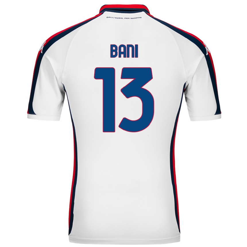 Kids Football Mattia Bani #13 White Away Jersey 2024/25 T-Shirt Canada