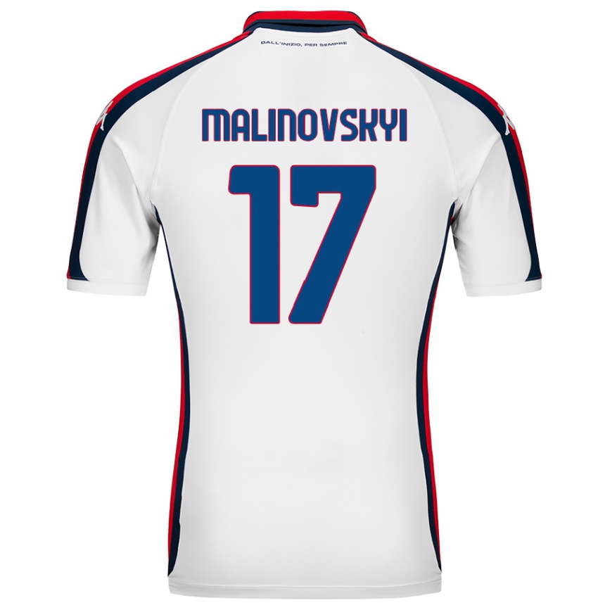 Kids Football Ruslan Malinovskyi #17 White Away Jersey 2024/25 T-Shirt Canada