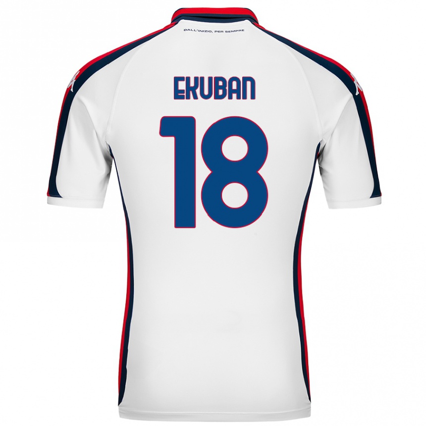 Kids Football Caleb Ekuban #18 White Away Jersey 2024/25 T-Shirt Canada