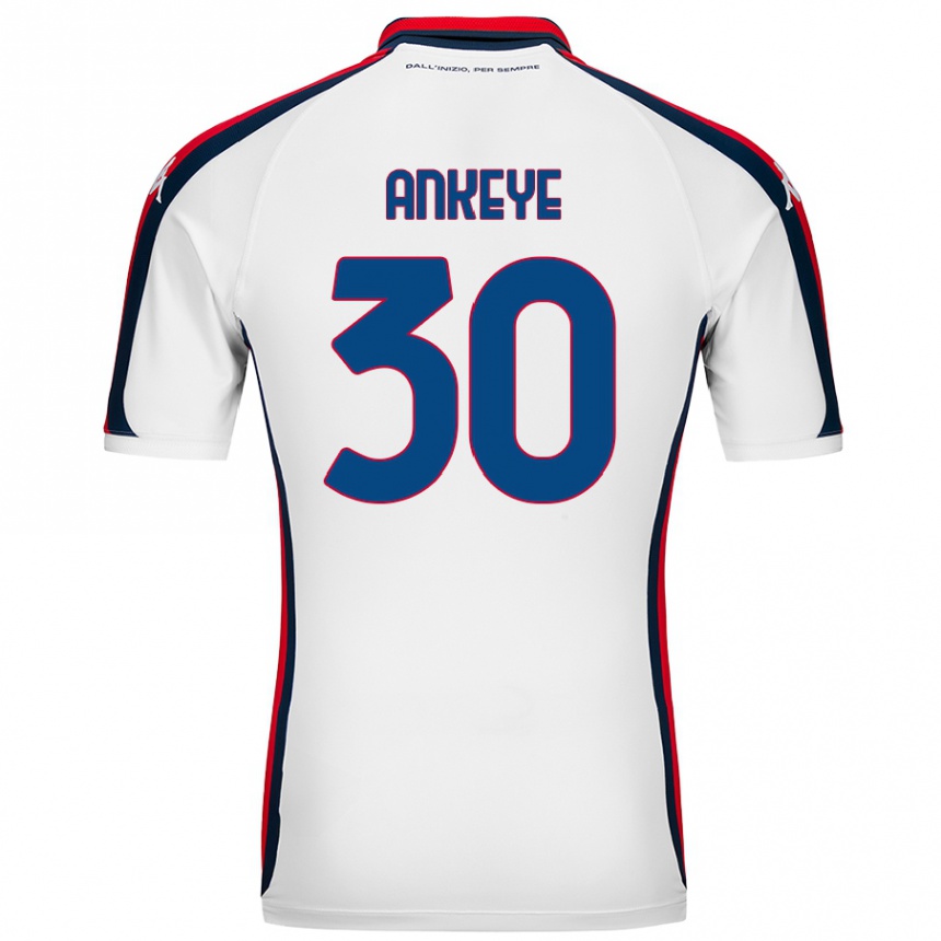 Kids Football David Ankeye #30 White Away Jersey 2024/25 T-Shirt Canada