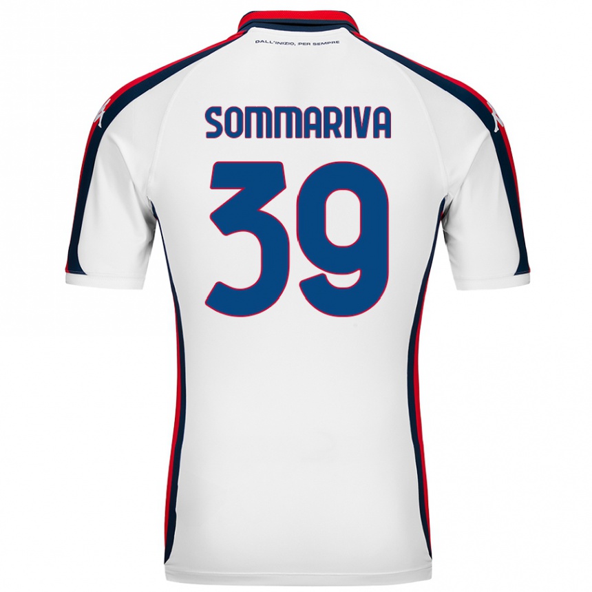 Kids Football Daniele Sommariva #39 White Away Jersey 2024/25 T-Shirt Canada