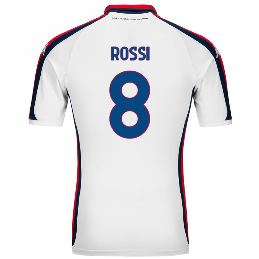 Kids Football Gianluca Rossi #8 White Away Jersey 2024/25 T-Shirt Canada