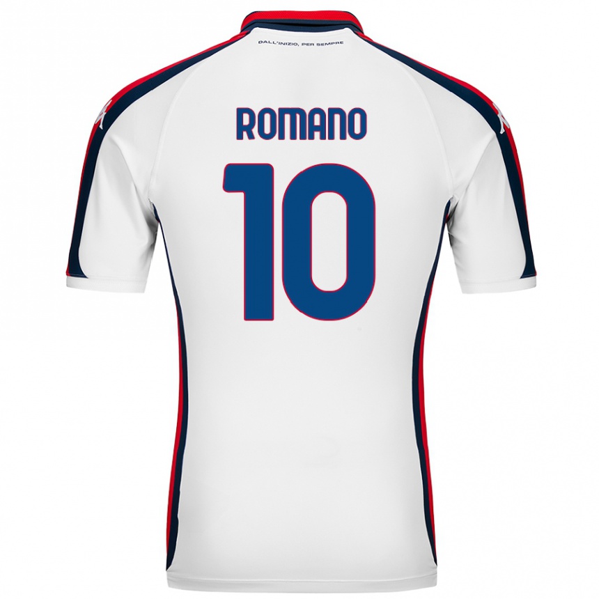 Kids Football Marco Romano #10 White Away Jersey 2024/25 T-Shirt Canada