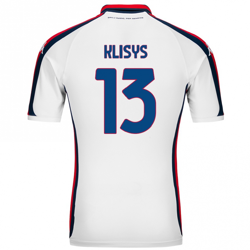 Kids Football Lukas Klisys #13 White Away Jersey 2024/25 T-Shirt Canada