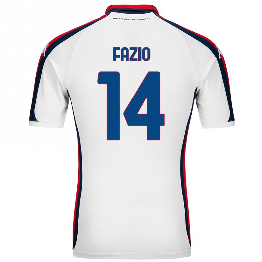 Kids Football Tommaso Fazio #14 White Away Jersey 2024/25 T-Shirt Canada