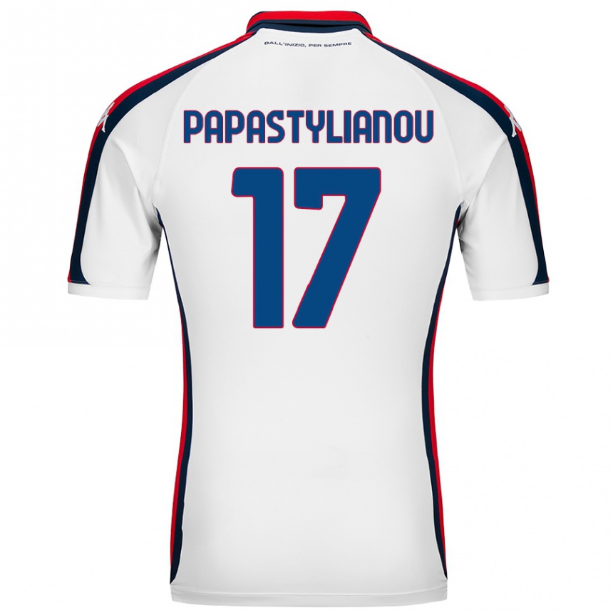 Kids Football Lysandros Andreas Papastylianou #17 White Away Jersey 2024/25 T-Shirt Canada