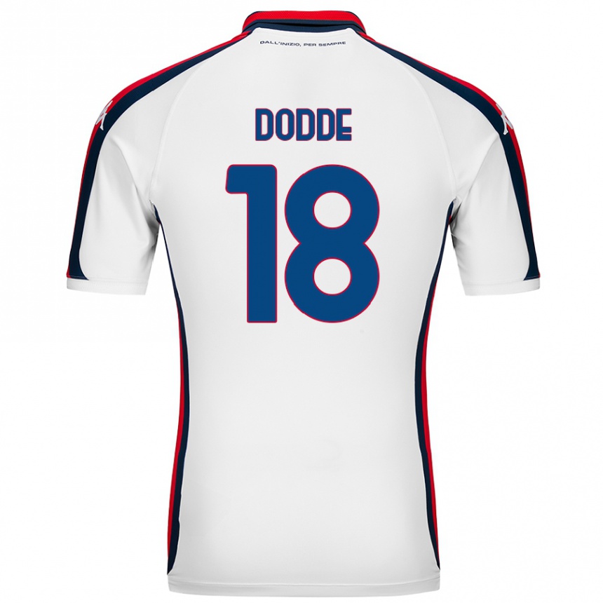 Kids Football Filippo Dodde #18 White Away Jersey 2024/25 T-Shirt Canada