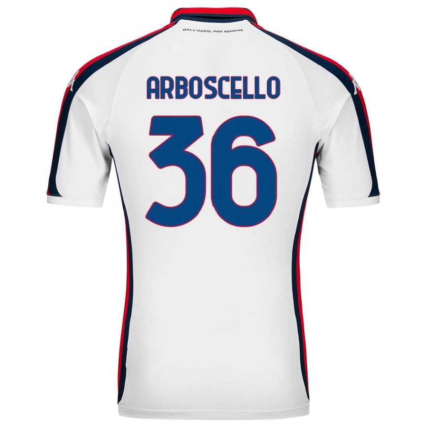 Kids Football Riccardo Arboscello #36 White Away Jersey 2024/25 T-Shirt Canada