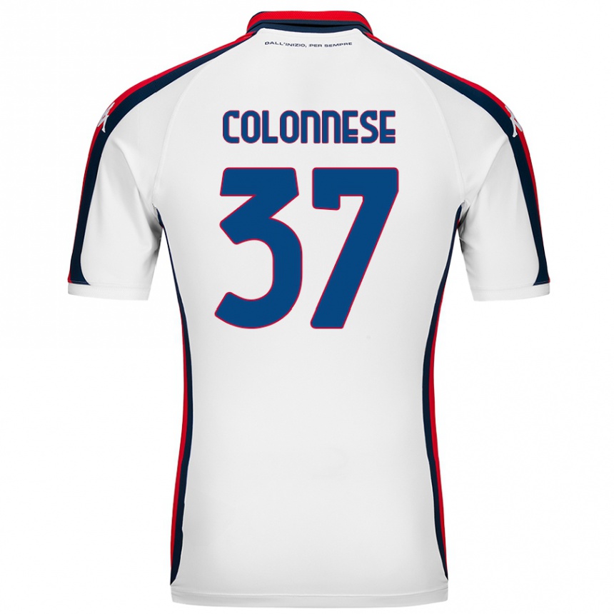 Kids Football Lorenzo Colonnese #37 White Away Jersey 2024/25 T-Shirt Canada