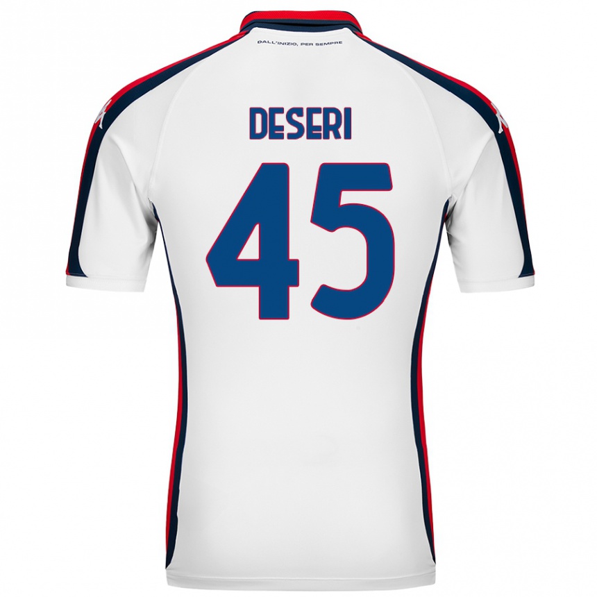 Kids Football Gracien Deseri #45 White Away Jersey 2024/25 T-Shirt Canada