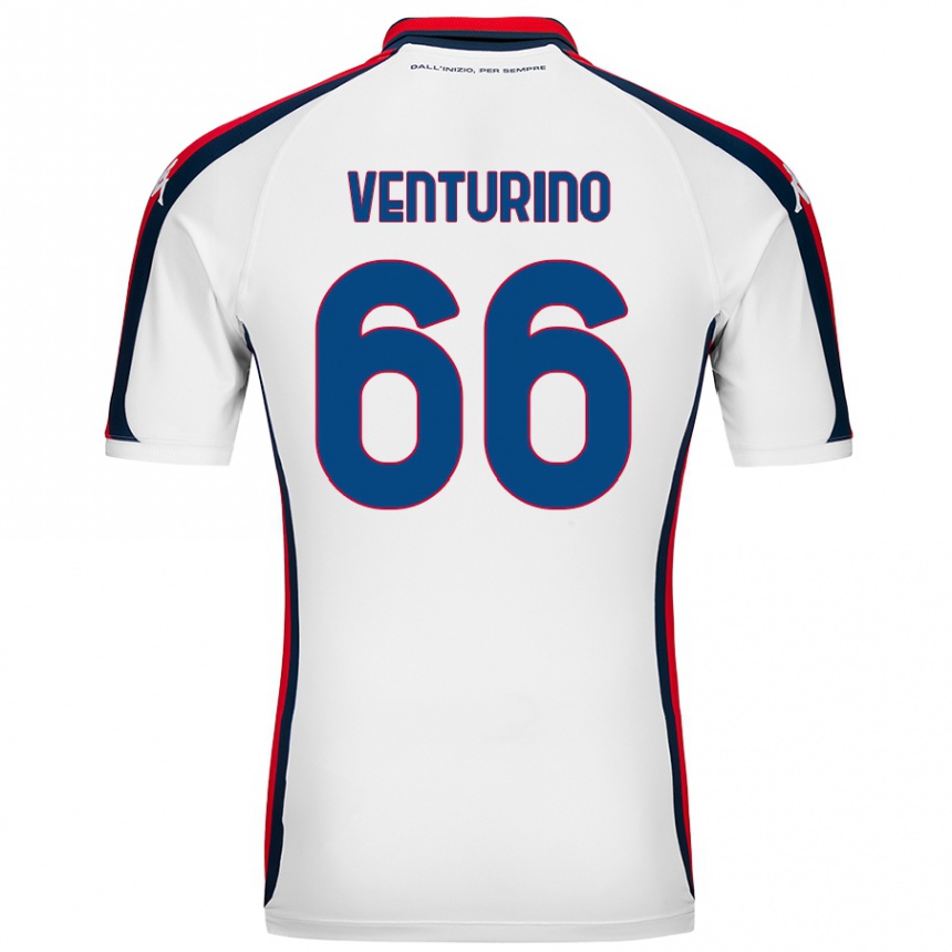 Kids Football Lorenzo Venturino #66 White Away Jersey 2024/25 T-Shirt Canada