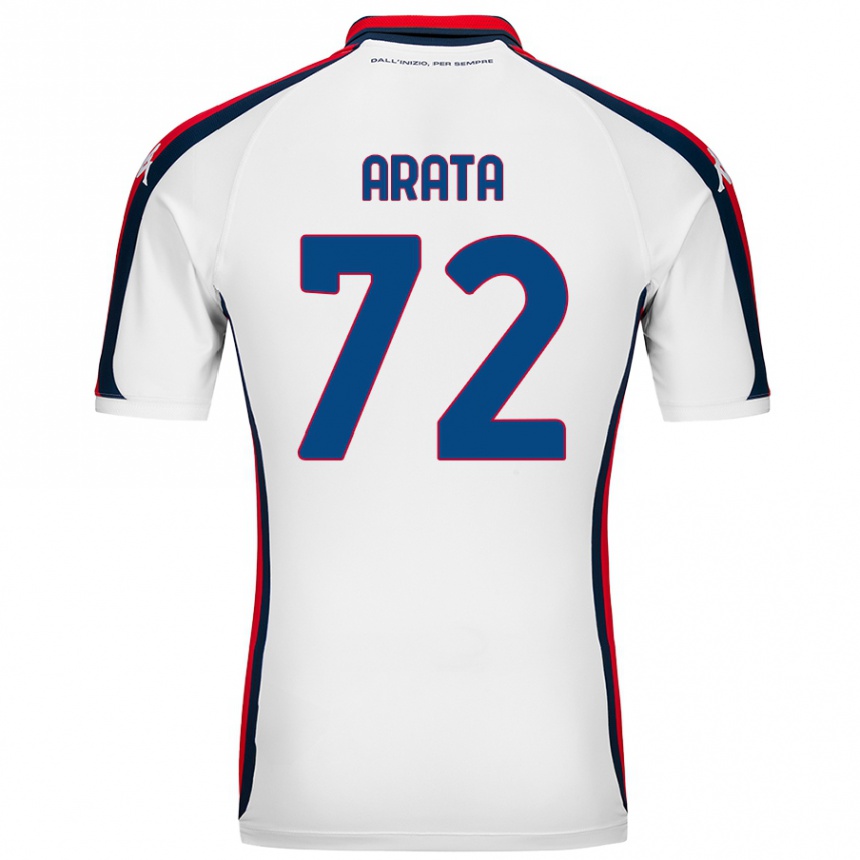 Kids Football Stefano Arata #72 White Away Jersey 2024/25 T-Shirt Canada