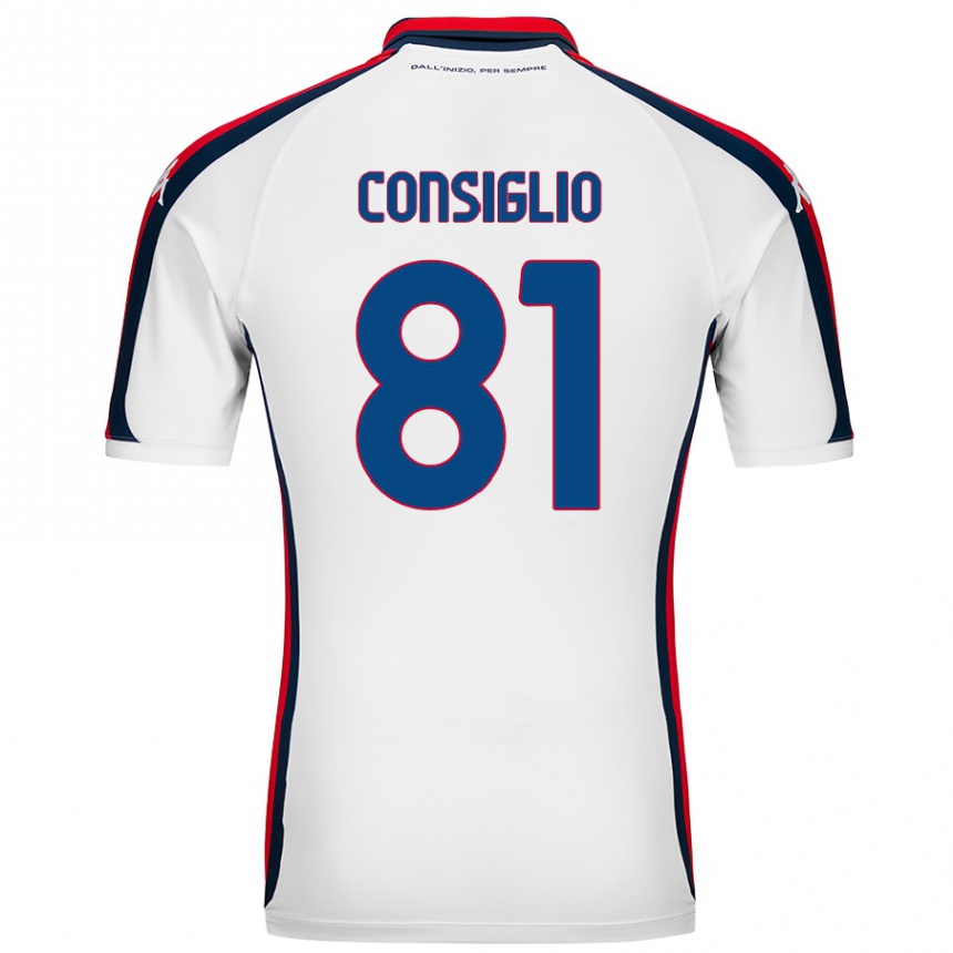 Kids Football Leonardo Consiglio #81 White Away Jersey 2024/25 T-Shirt Canada