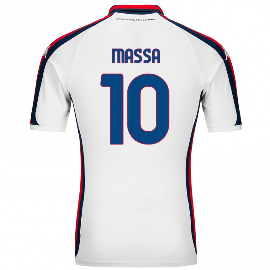 Kids Football Alessandra Massa #10 White Away Jersey 2024/25 T-Shirt Canada