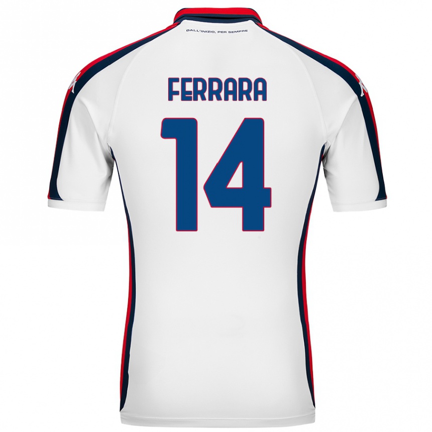 Kids Football Anastasia Ferrara #14 White Away Jersey 2024/25 T-Shirt Canada