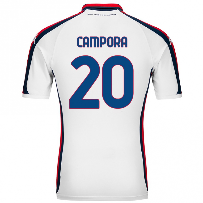 Kids Football Alice Campora #20 White Away Jersey 2024/25 T-Shirt Canada