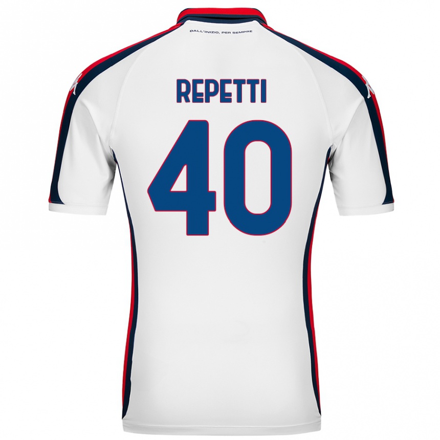 Kids Football Chiara Repetti #40 White Away Jersey 2024/25 T-Shirt Canada