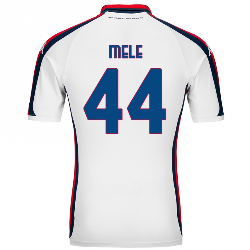 Kids Football Chiara Mele #44 White Away Jersey 2024/25 T-Shirt Canada