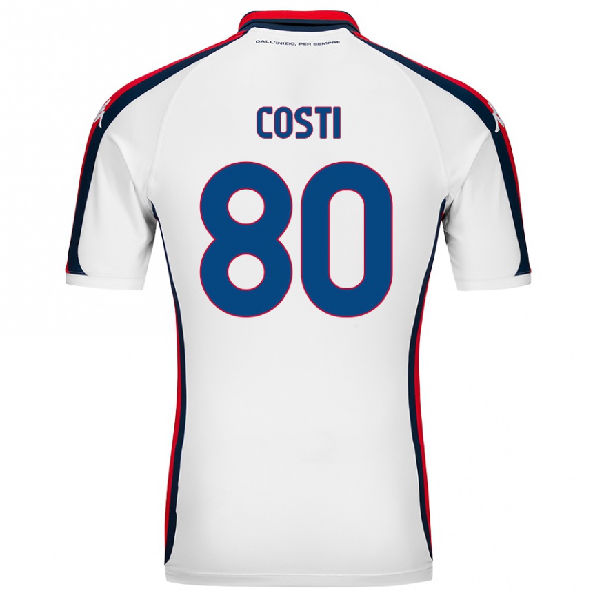 Kids Football Fabiana Costi #80 White Away Jersey 2024/25 T-Shirt Canada