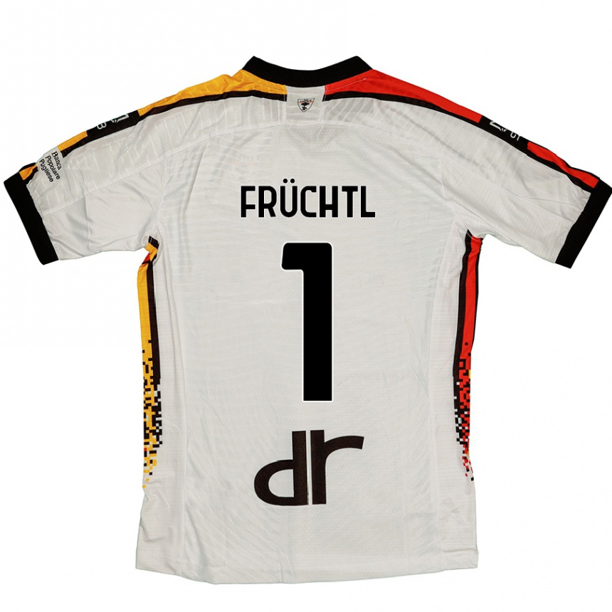 Kids Football Christian Früchtl #1 White Black Away Jersey 2024/25 T-Shirt Canada