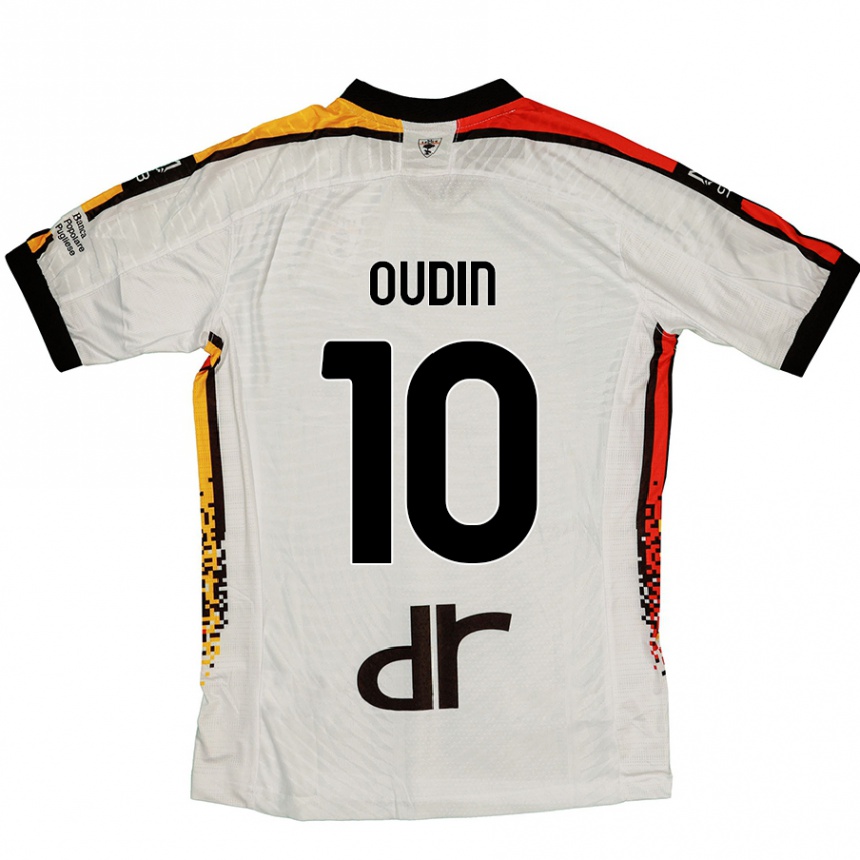 Kids Football Rémi Oudin #10 White Black Away Jersey 2024/25 T-Shirt Canada