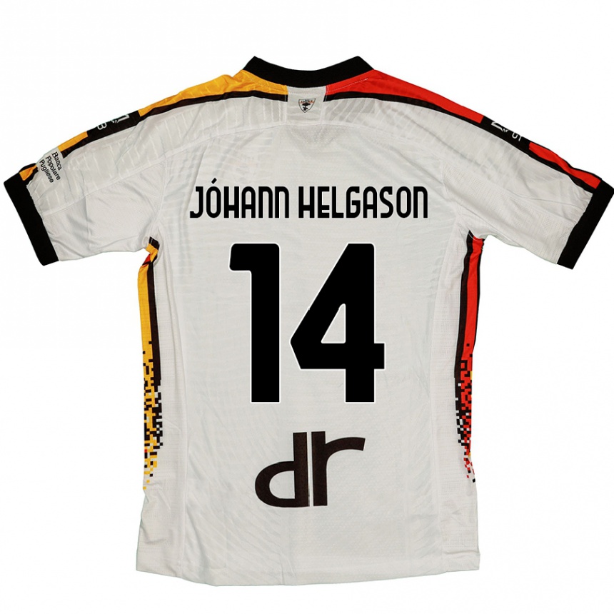 Kids Football Thórir Jóhann Helgason #14 White Black Away Jersey 2024/25 T-Shirt Canada