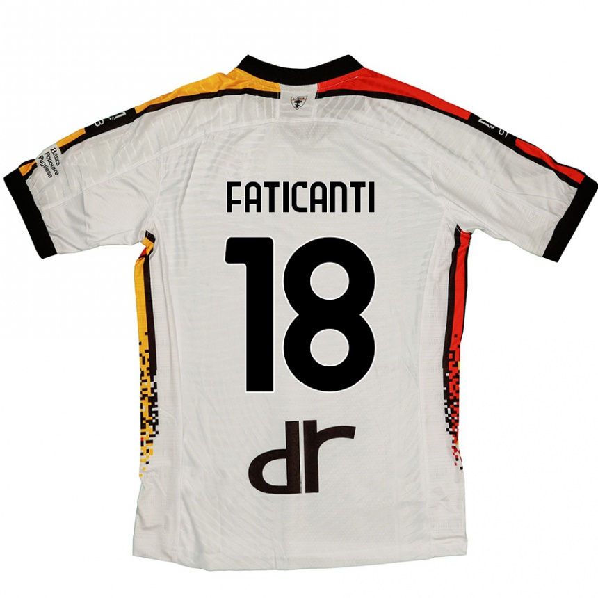 Kids Football Giacomo Faticanti #18 White Black Away Jersey 2024/25 T-Shirt Canada