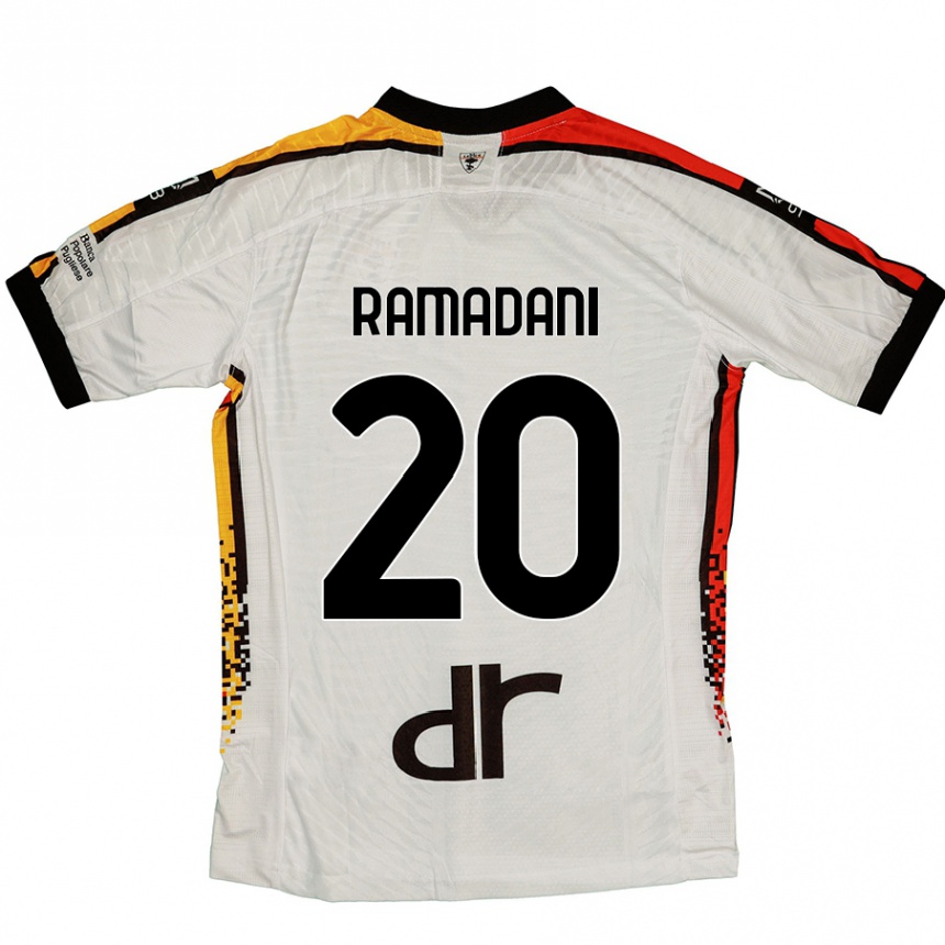 Kids Football Ylber Ramadani #20 White Black Away Jersey 2024/25 T-Shirt Canada