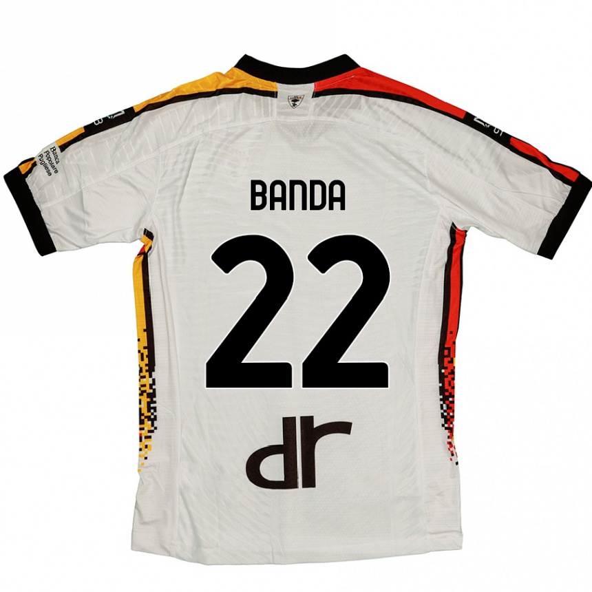 Kids Football Lameck Banda #22 White Black Away Jersey 2024/25 T-Shirt Canada