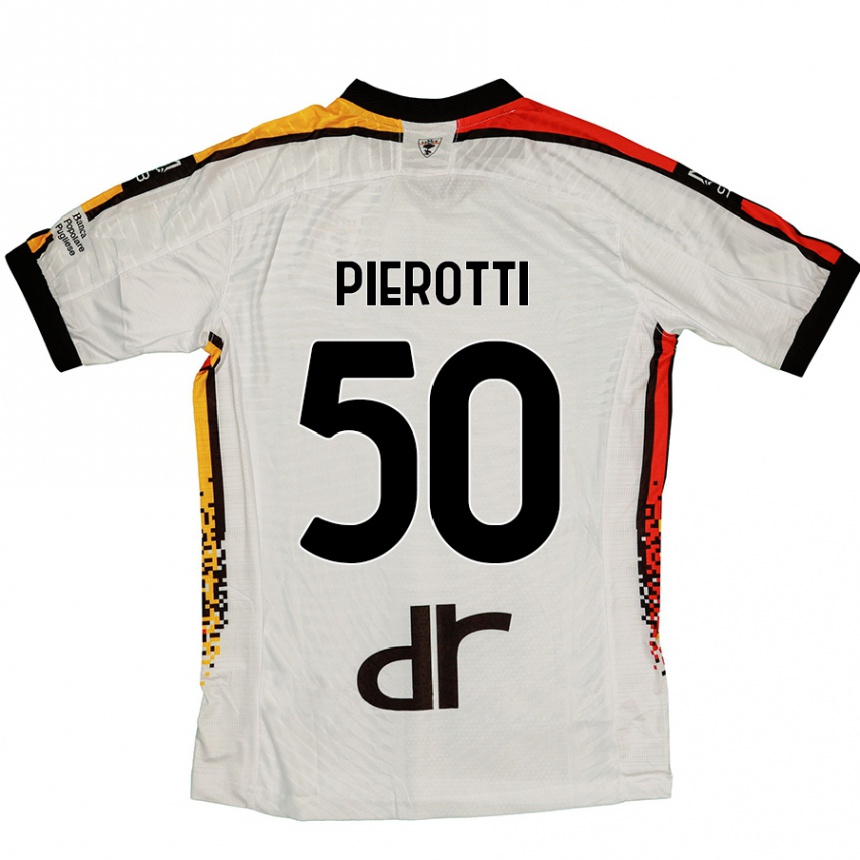 Kids Football Santiago Pierotti #50 White Black Away Jersey 2024/25 T-Shirt Canada