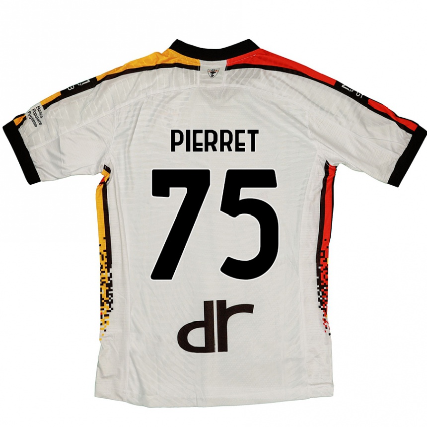 Kids Football Balthazar Pierret #75 White Black Away Jersey 2024/25 T-Shirt Canada