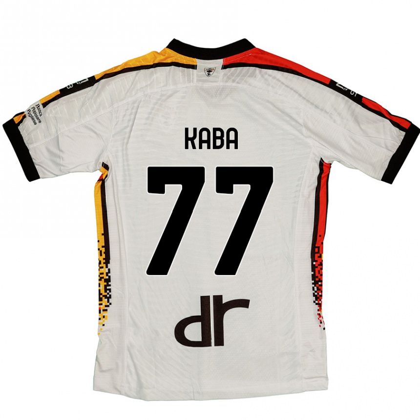 Kids Football Mohamed Kaba #77 White Black Away Jersey 2024/25 T-Shirt Canada