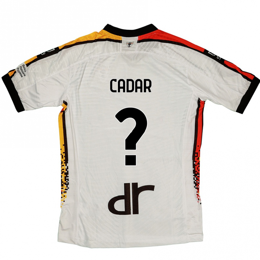 Kids Football Edgar Cadar #0 White Black Away Jersey 2024/25 T-Shirt Canada