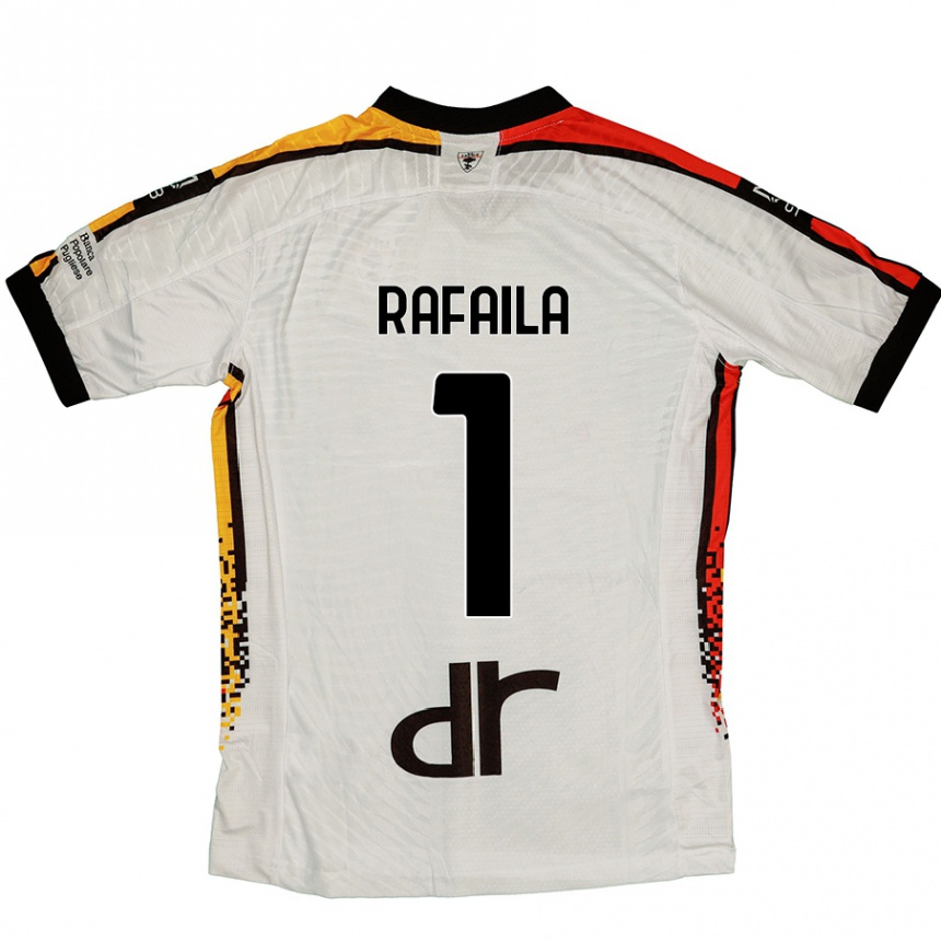 Kids Football Vlad Răfăilă #1 White Black Away Jersey 2024/25 T-Shirt Canada