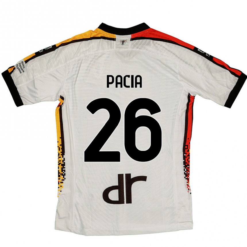 Kids Football Fabiano Pacia #26 White Black Away Jersey 2024/25 T-Shirt Canada