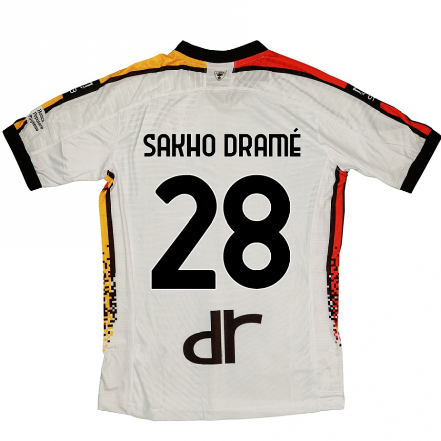 Kids Football Samba Sakho Dramé #28 White Black Away Jersey 2024/25 T-Shirt Canada