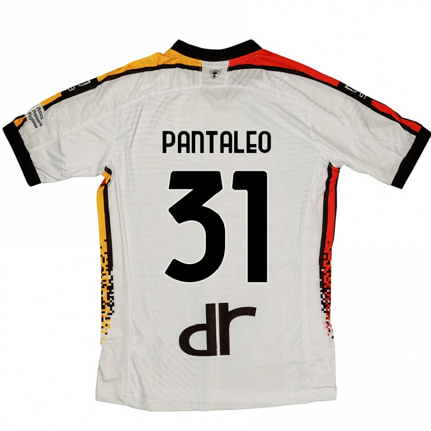 Kids Football Dario Pantaleo #31 White Black Away Jersey 2024/25 T-Shirt Canada