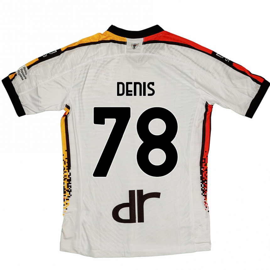 Kids Football Max Denis #78 White Black Away Jersey 2024/25 T-Shirt Canada