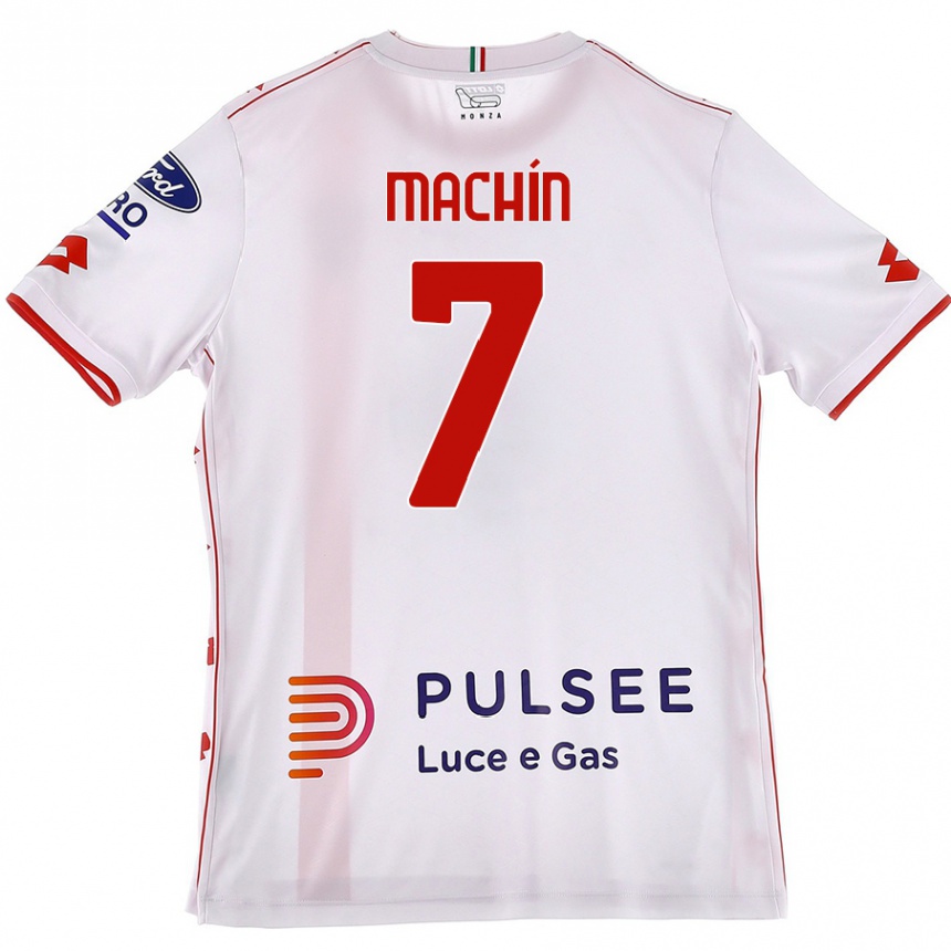 Enfant Football Maillot José Machín #7 Blanc Rouge Tenues Extérieur 2024/25 Canada