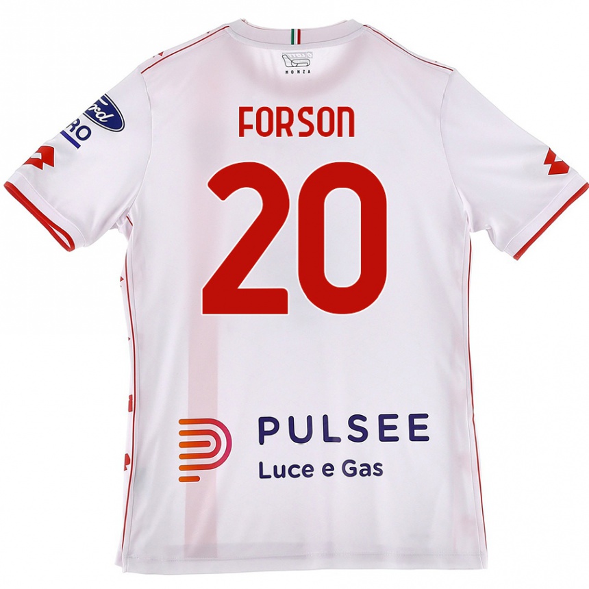 Enfant Football Maillot Omari Forson #20 Blanc Rouge Tenues Extérieur 2024/25 Canada