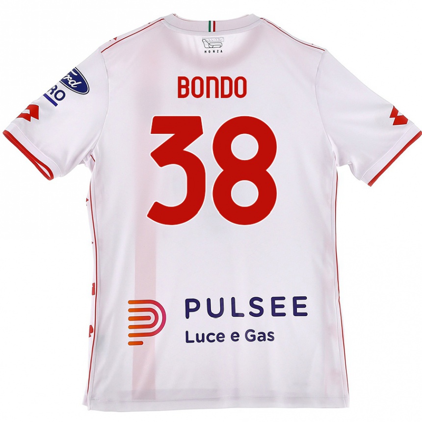 Enfant Football Maillot Warren Bondo #38 Blanc Rouge Tenues Extérieur 2024/25 Canada