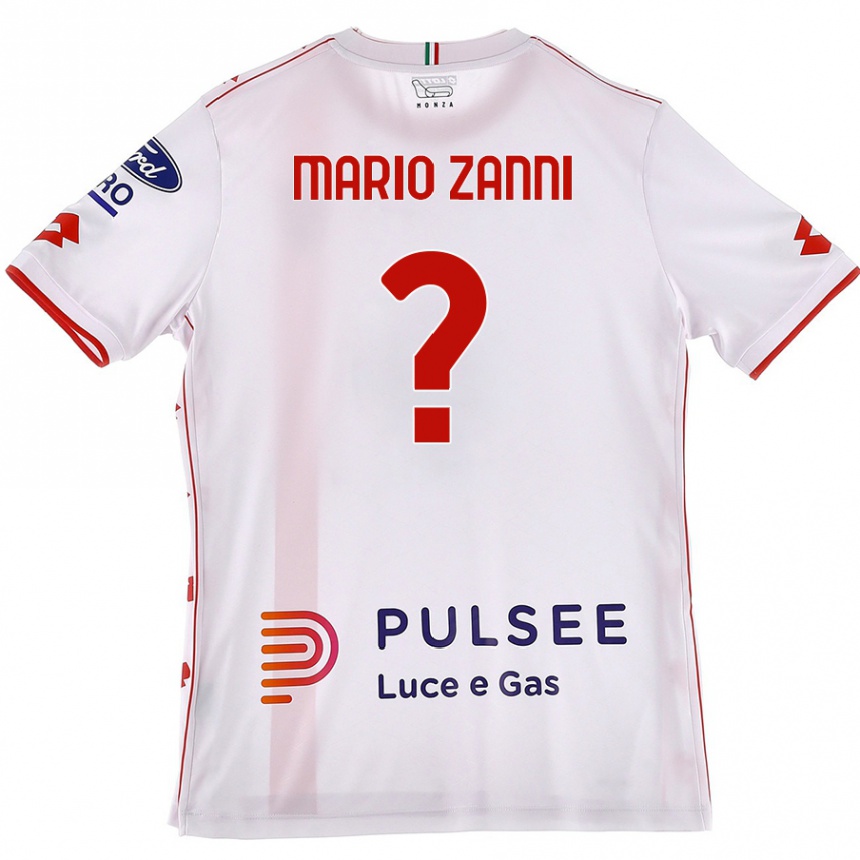 Enfant Football Maillot Mario Zanni #0 Blanc Rouge Tenues Extérieur 2024/25 Canada